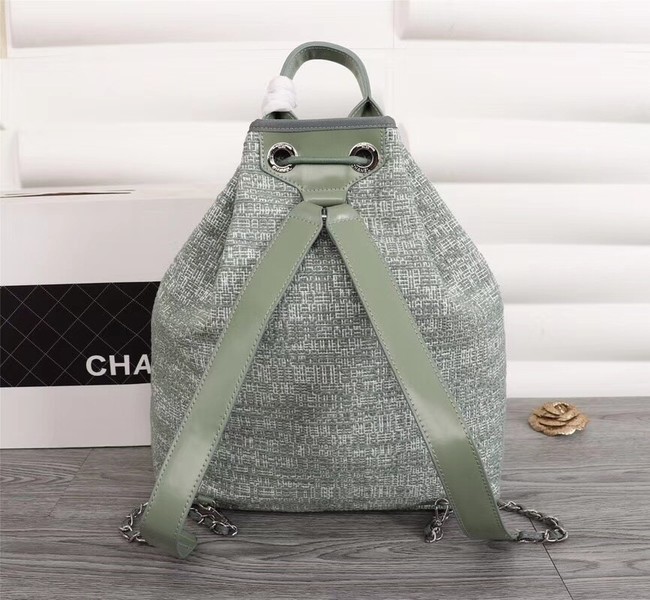 Chanel Canvas Backpack A57498 green