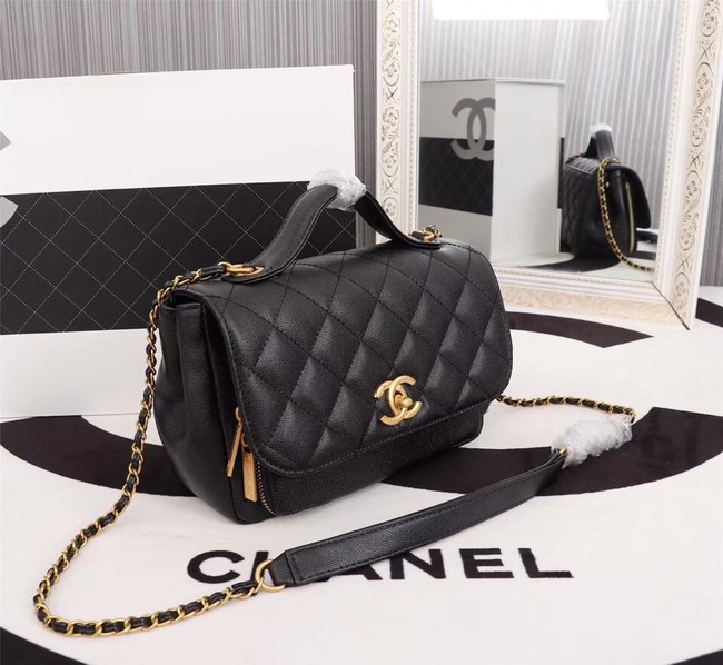 Chanel caviar Tote Bag 25691 black