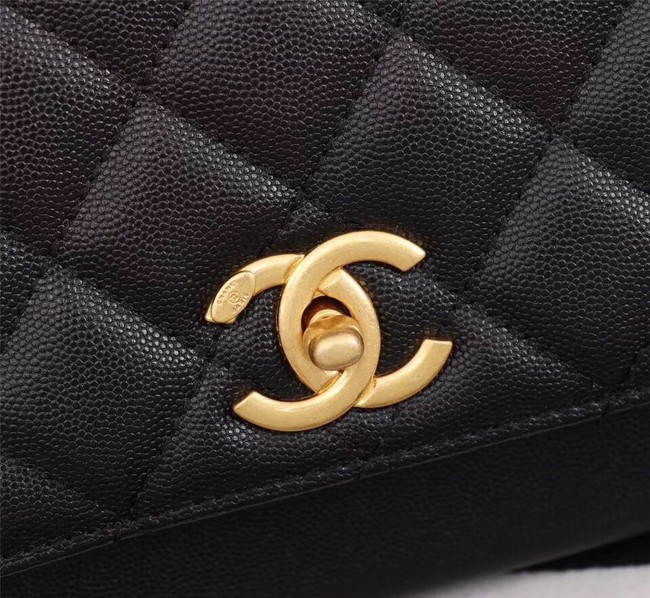 Chanel caviar Tote Bag 25691 black