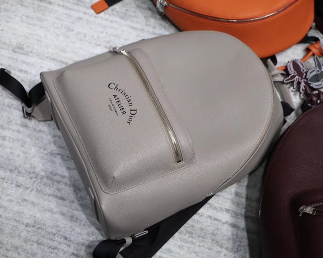 Dior Original Cowhide knapsack S0208 grey