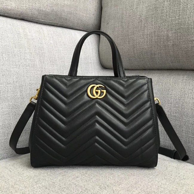 Gucci GG Marmont small top handle bag 448054 black