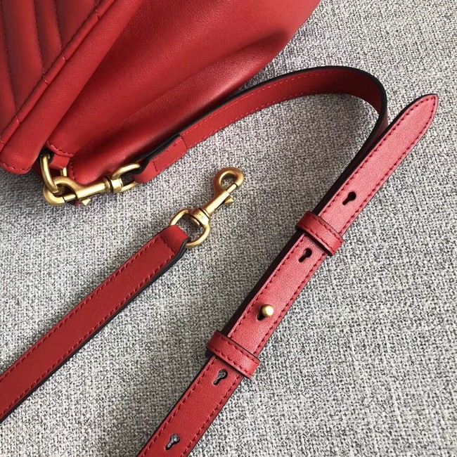 Gucci GG Marmont small top handle bag 448054 red