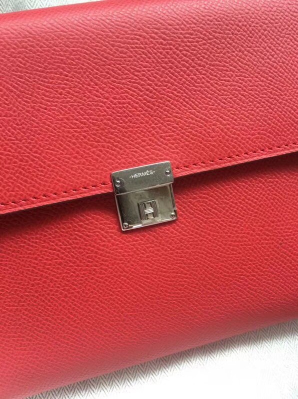 Hermes Clutch Epsom calfskin H0589 red