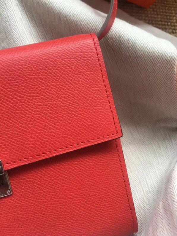 Hermes Clutch Epsom calfskin H0589 red