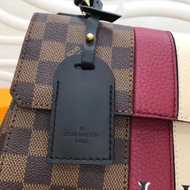 Louis vuitton original monogram canvas ONE HANDLE 41076 red&white