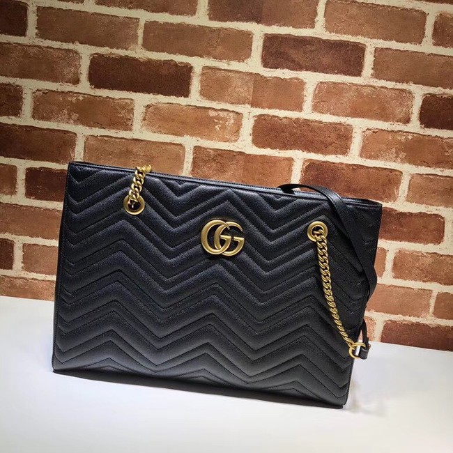 Gucci GG Marmont matelasse medium tote 524578 black