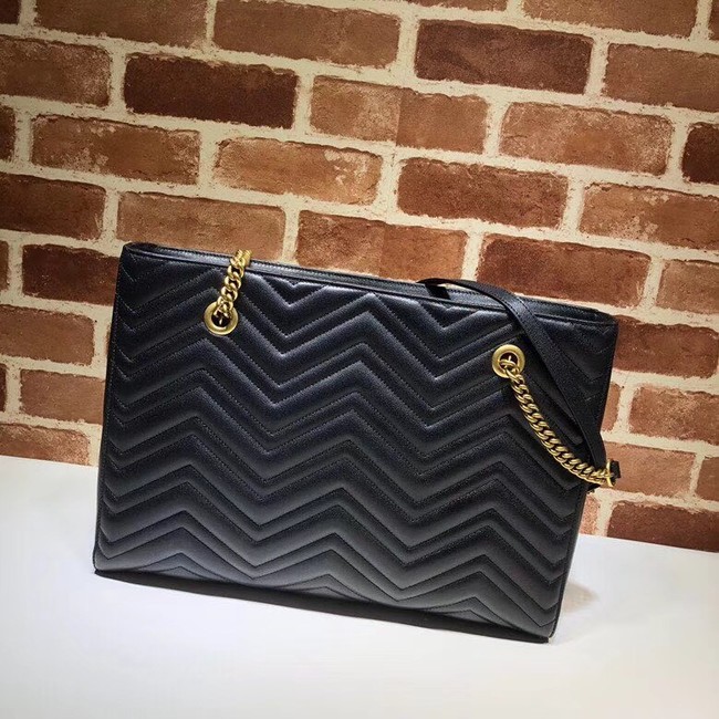 Gucci GG Marmont matelasse medium tote 524578 black