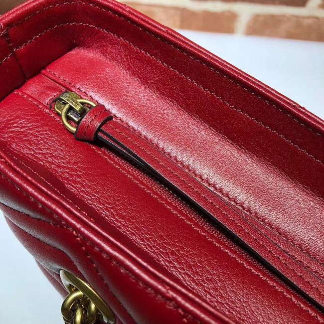 Gucci GG Marmont matelasse medium tote 524578 red