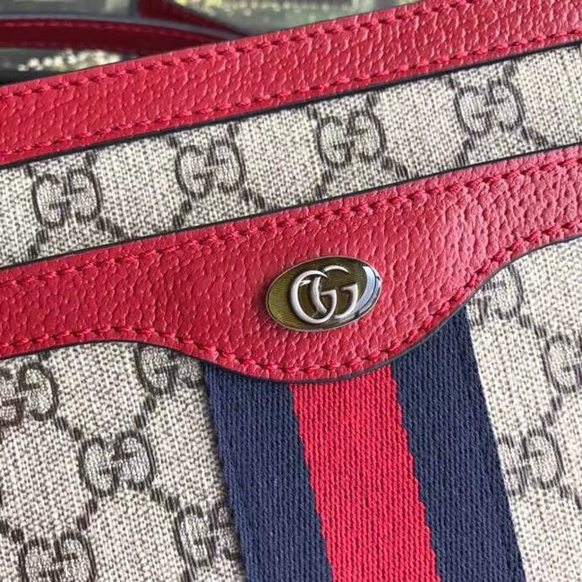 Gucci GG Supreme medium shoulder bag 523354 red