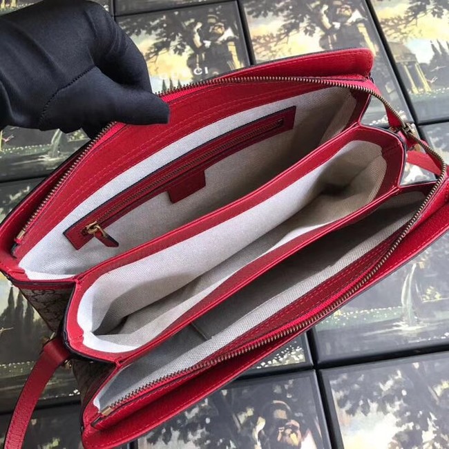 Gucci GG Supreme medium shoulder bag 523354 red