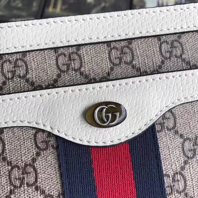 Gucci GG Supreme medium shoulder bag 523354 white