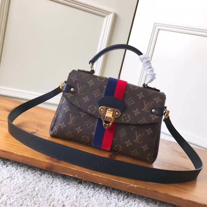 Louis Vuitton GEORGES BB M43778 blue&red