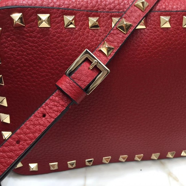 VALENTINO Rockstud leather cross-body bag 97410 red