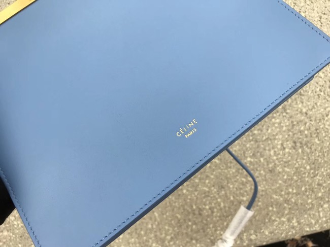 CELINE MINI CLASP BAG IN SMOOTH CALFSKIN 181053 SKY BLUE