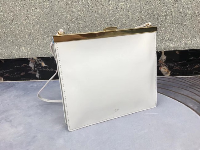 CELINE MINI CLASP BAG IN SMOOTH CALFSKIN 181053 WHITE