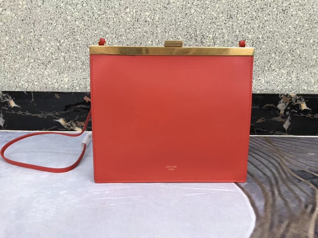 CELINE MINI CLASP BAG IN SMOOTH CALFSKIN 181053 red