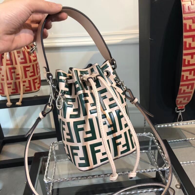 Fendi KAN I LOGO Handbag F0835 GREEN