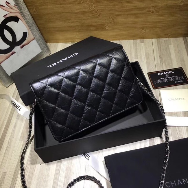 CHANEL GABRIELLE Clutch with Chain A33814 black