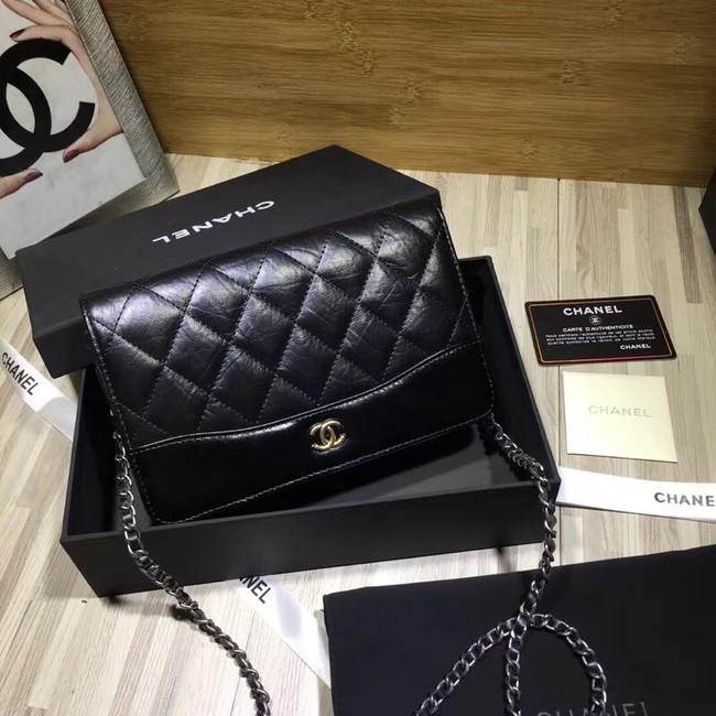 CHANEL GABRIELLE Clutch with Chain A33814 black