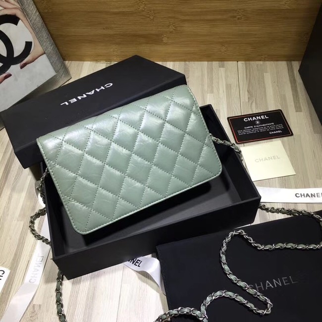 CHANEL GABRIELLE Clutch with Chain A33814 green