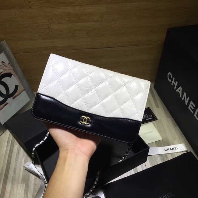 CHANEL GABRIELLE Clutch with Chain A33814 white