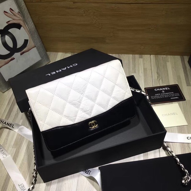 CHANEL GABRIELLE Clutch with Chain A33814 white