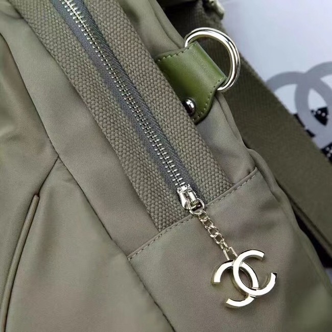 Chanel nylon Backpack A696814 Khaki