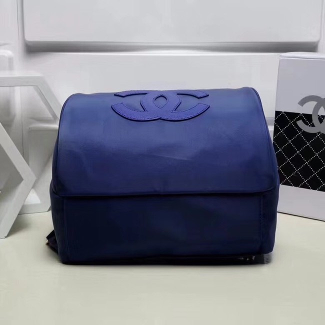 Chanel nylon Backpack A696814 blue