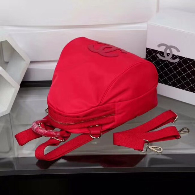 Chanel nylon Backpack A696814 red