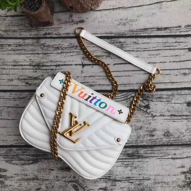 LOUIS VUITTON NEW WAVE CHAIN BAG MM M51945 white