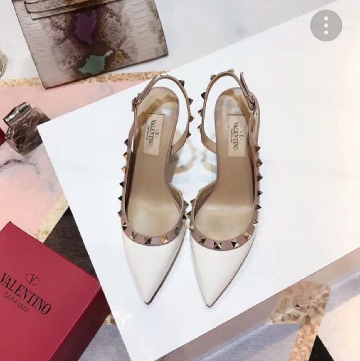 Valentino Leather Pump VT963 White