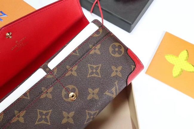 Louis Vuitton CAISSA WALLET N61184 red