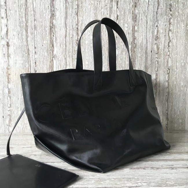 CELINE MEDIUM MADE IN TOTE IN LEATHER 186093 BLACK