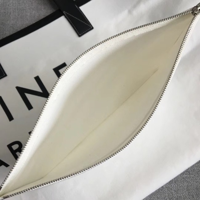 CELINE MEDIUM MADE IN TOTE IN TEXTILE 83180 WHITE & BLACK