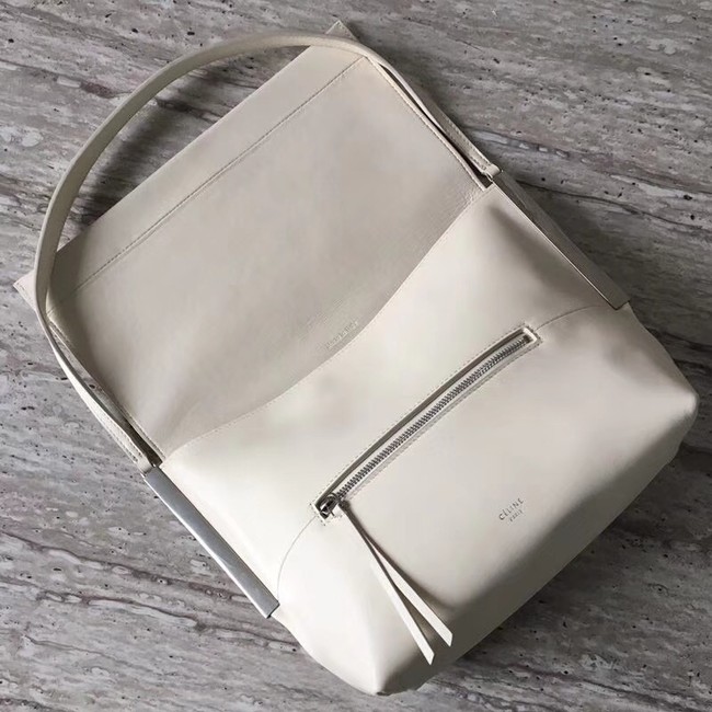 Celine calf leather Shoulder Bag 90054 white