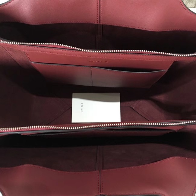 Celine calf leather Tote Bag 43341 fuchsia