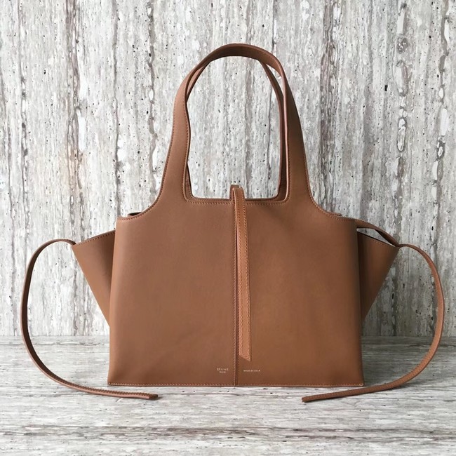 Celine calf leather Tote Bag 43342 Camel