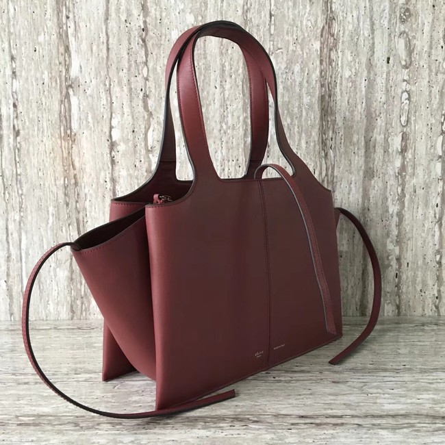 Celine calf leather Tote Bag 43342 fuchsia