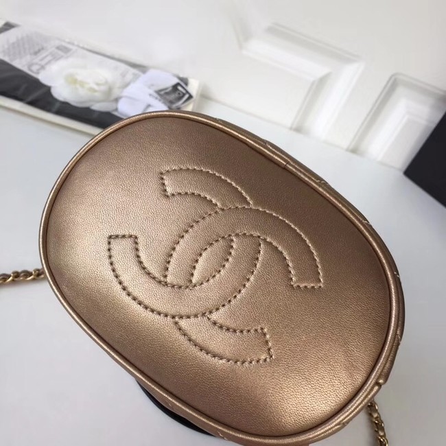 Chanel Bucket Bag Lambskin & Gold-Tone Metal A57861 gold