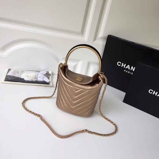 Chanel Bucket Bag Lambskin & Gold-Tone Metal A57861 gold