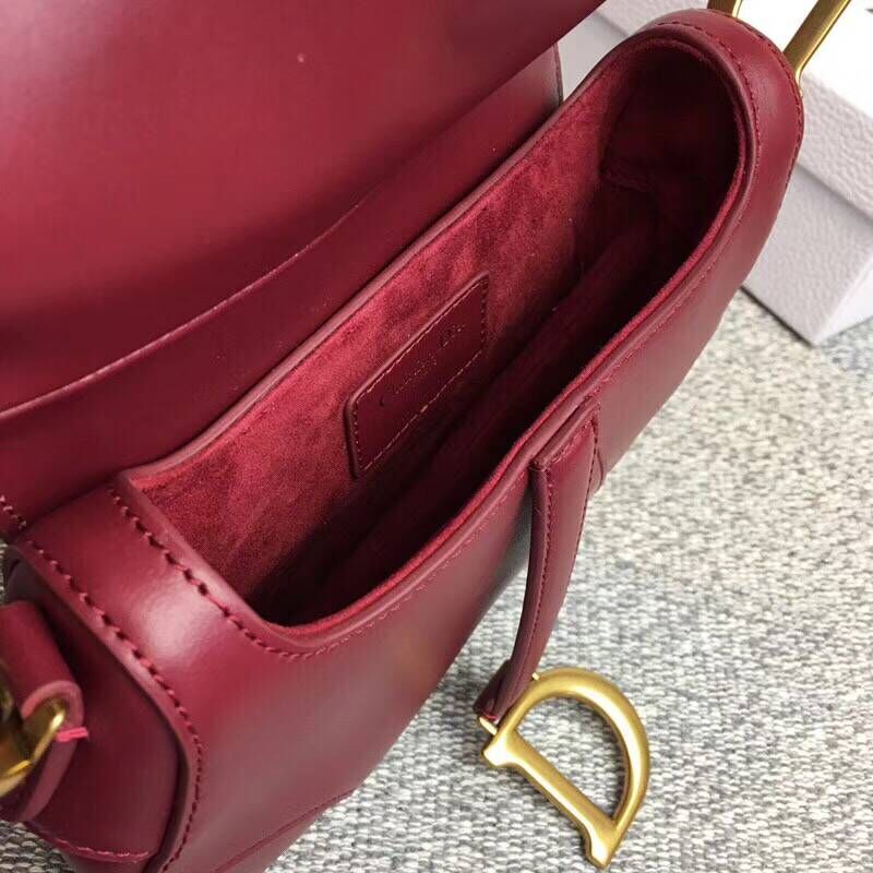 Dior SADDLE BAG IN RED CALFSKIN M0446 red