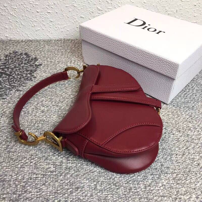 Dior SADDLE BAG IN RED CALFSKIN M0446 red