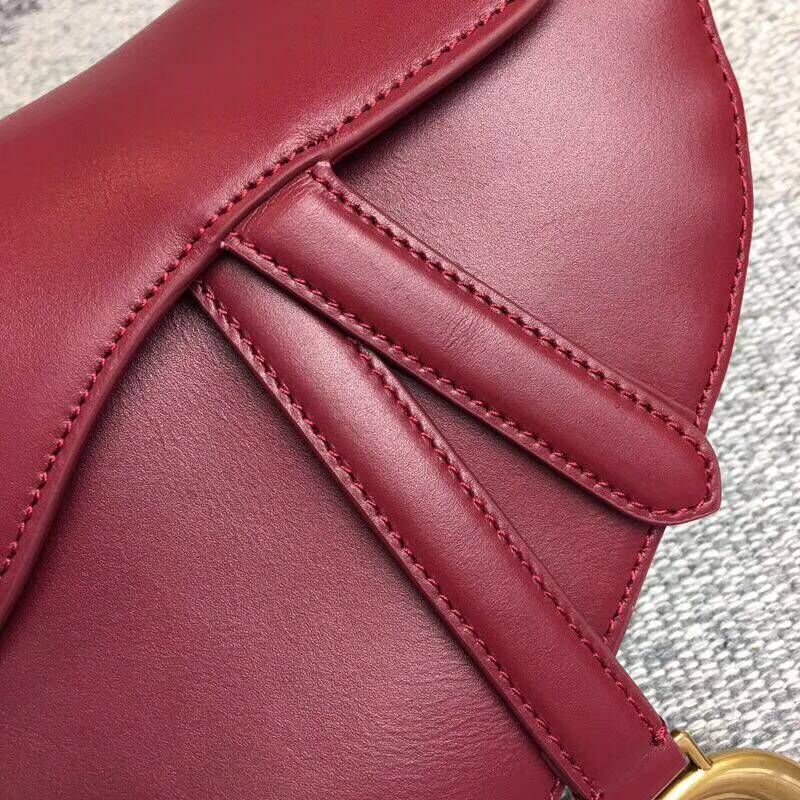 Dior SADDLE BAG IN RED CALFSKIN M0446 red