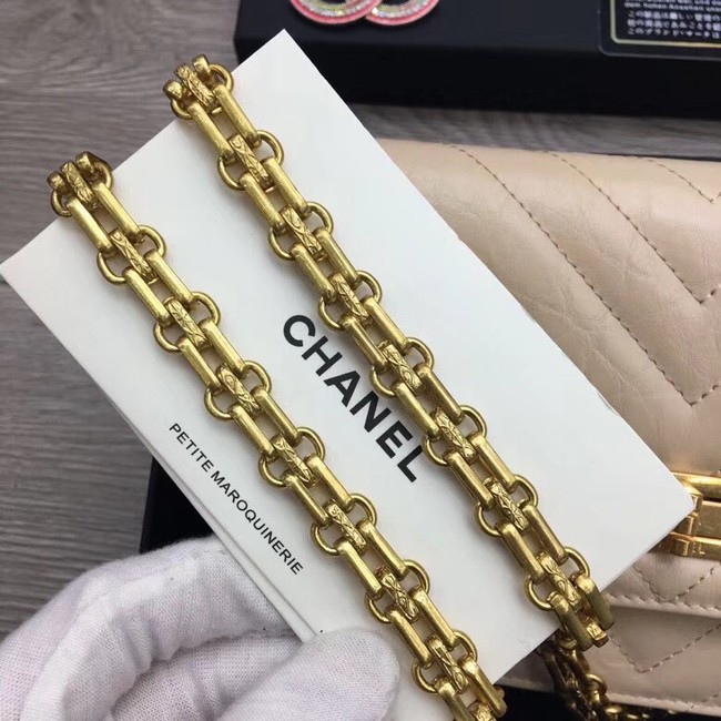 Chanel 2.55 Wallet on Chain A70328 creamy-white