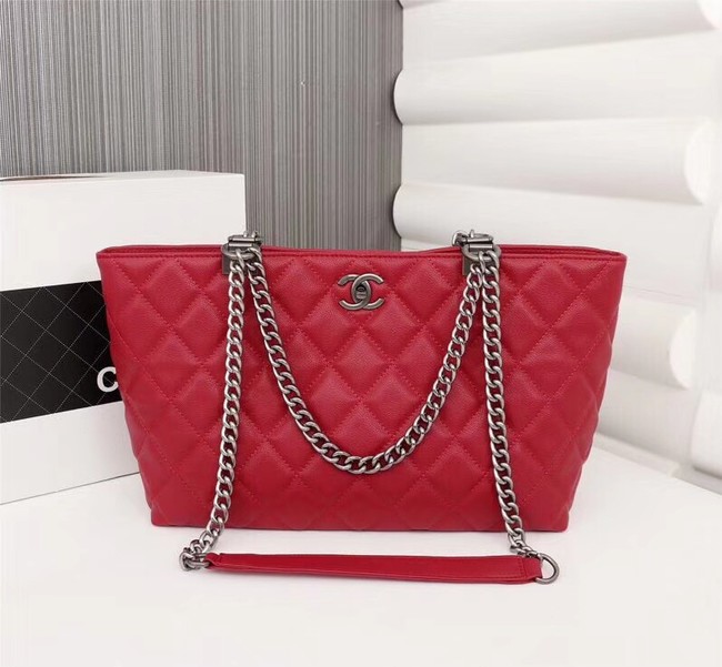 Chanel Calfskin Shoulder Bag 5694 red