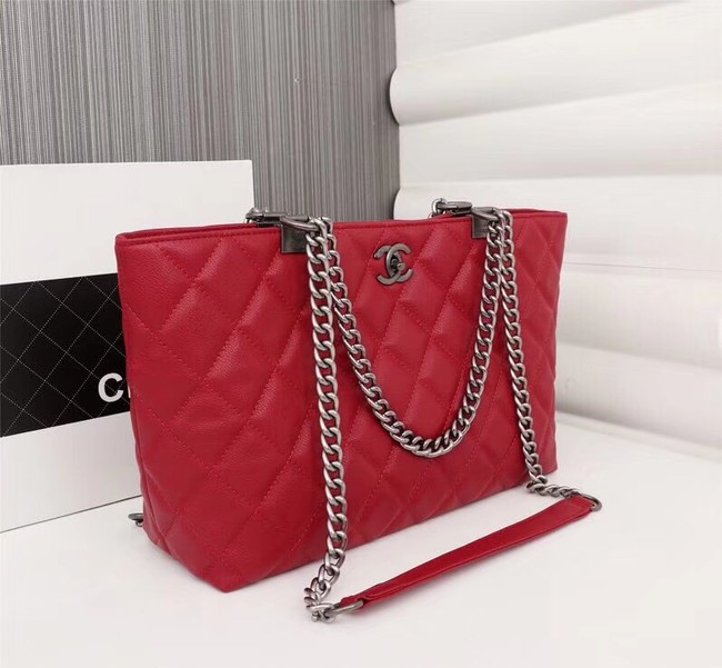 Chanel Calfskin Shoulder Bag 5694 red