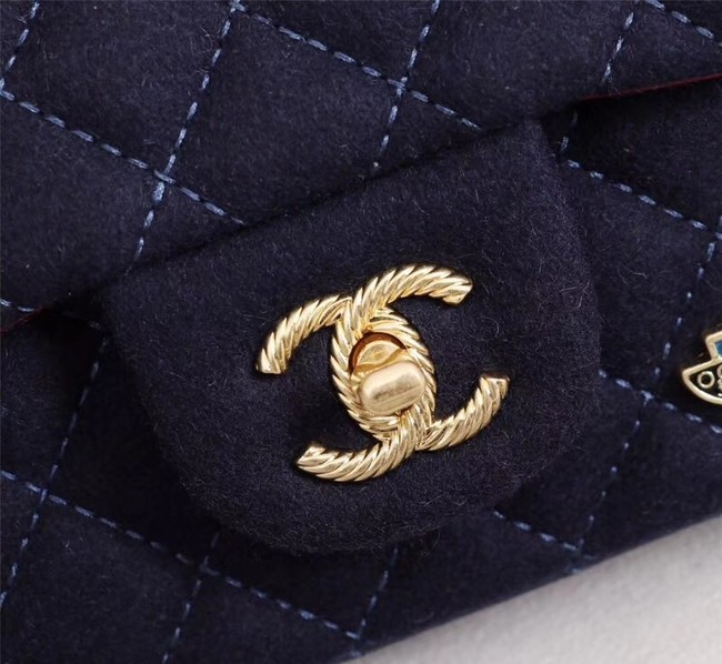 Chanel Mini Flap Bag A1116 Navy Blue