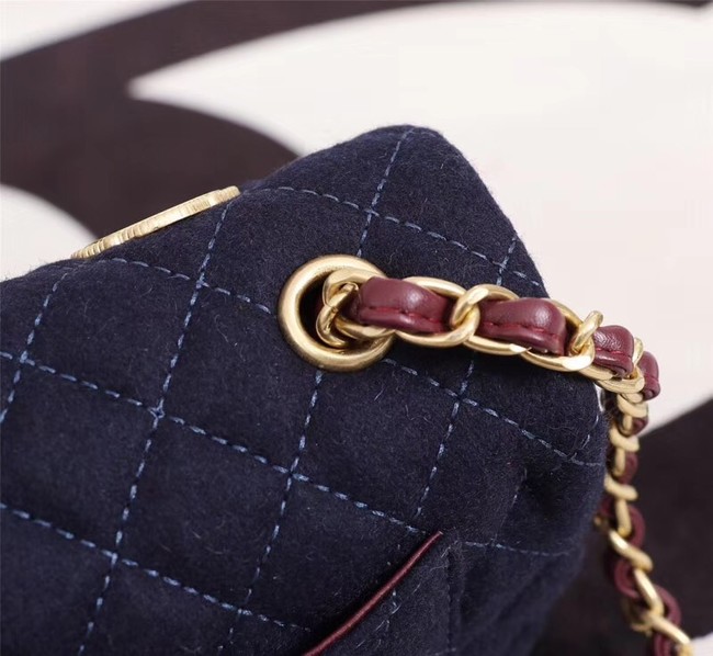 Chanel Mini Flap Bag A1116 Navy Blue