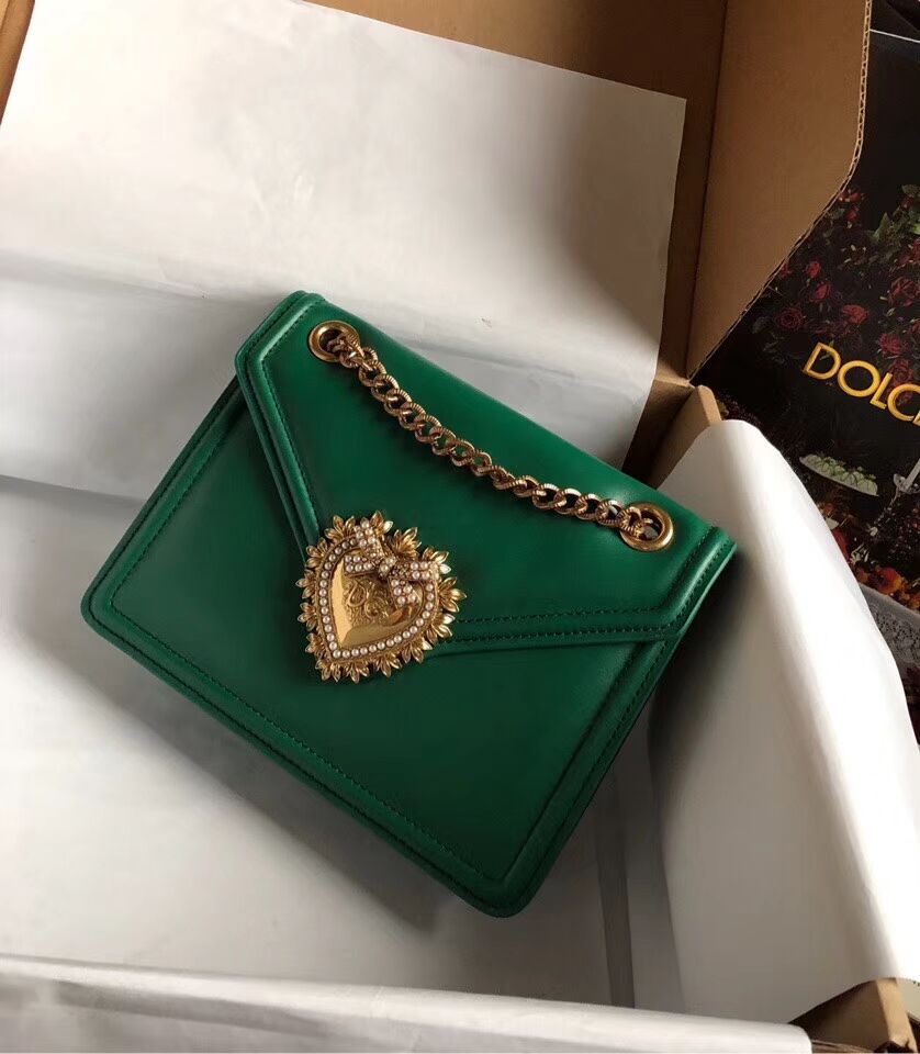 Dolce & Gabbana Calfskin Leather 4046 green