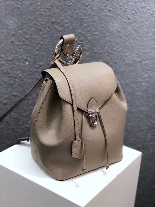 FENDI Kan I Leather knapsack 2570 grey